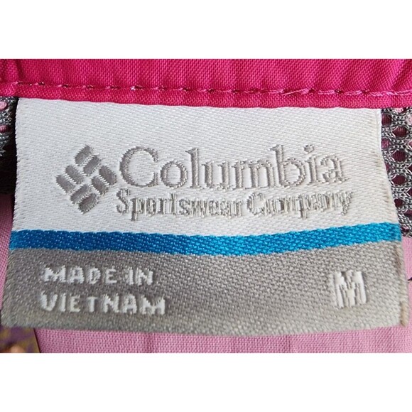 Columbia Nylon Running Hoodie Size Medium Pink Full Zip - Picture 8 of 9